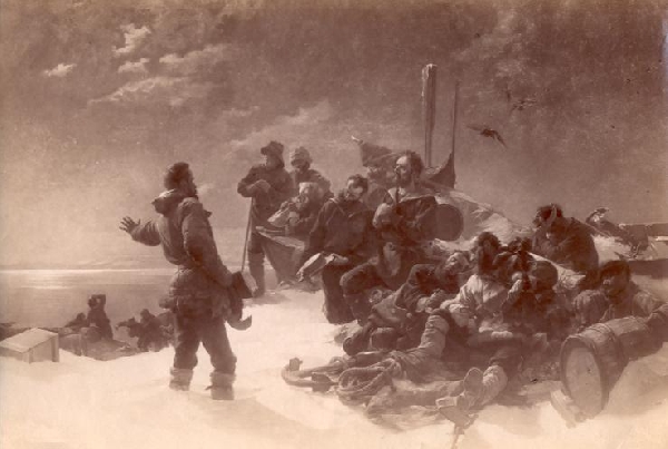 Az osztrák-magyar expedíció válságos helyzete. Julius von Payer festménye