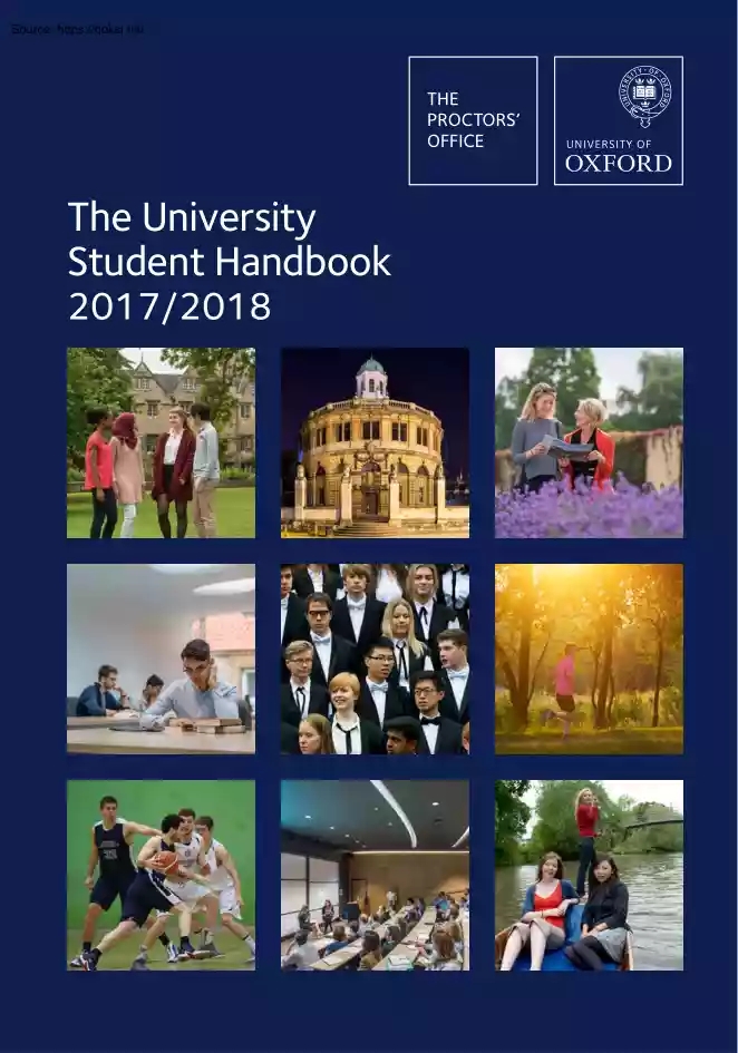 University of Oxford, Student Handbook