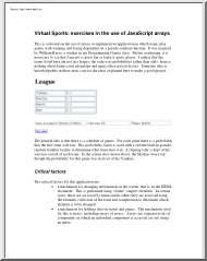 Virtual sports exercises in the use of JavaScript arrays