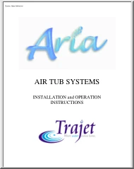 Aria Air Tub Systems, Installation and Operation Instructions