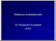 Dr. Paulovich Erzsébet - Általános anesztézia