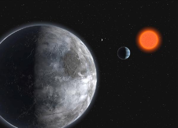 Az új bolygó a Gliese 518 jelű csillag körül (ESO fantáziarajza)