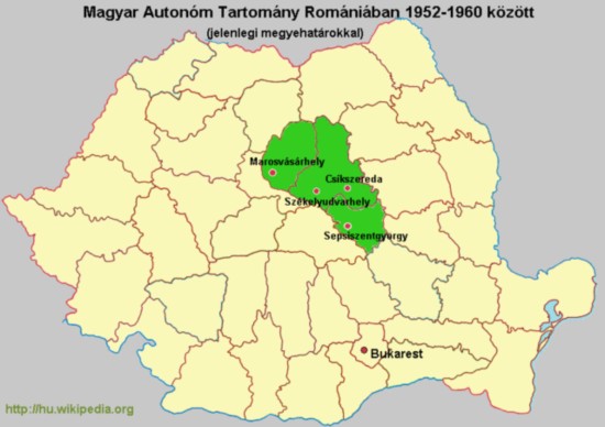 A Magyar Autonóm Tartomány határai