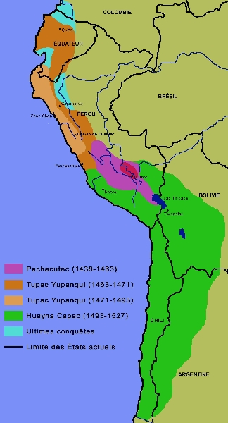 A Inka birodalom növekedése