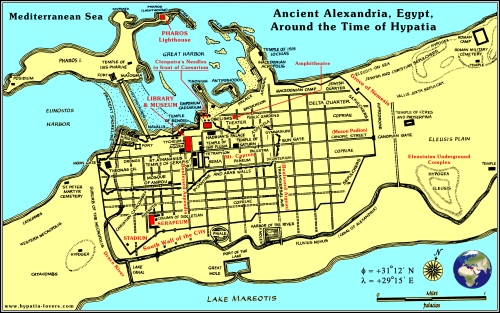 Az ókori ALexandria térképe