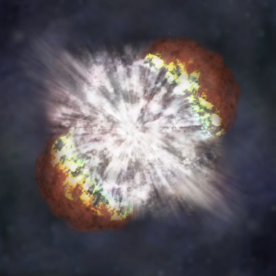Fantáziarajz az SN 2006gy robbanásáról. (NASA/CXC/M. Weiss)