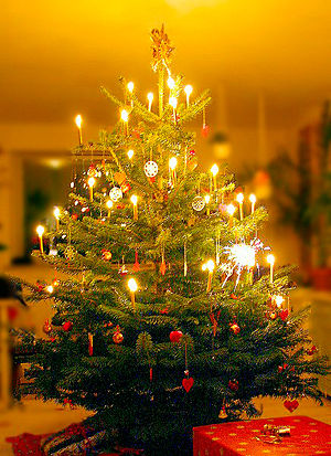 Feldíszített karácsonyfa, a karácsony ünnepének legmeghatározóbb szimbóluma