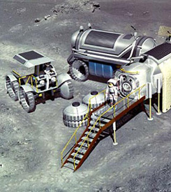 Fantáziarajz egy leendő holdbázisról (NASA)