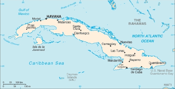 Kuba térképe