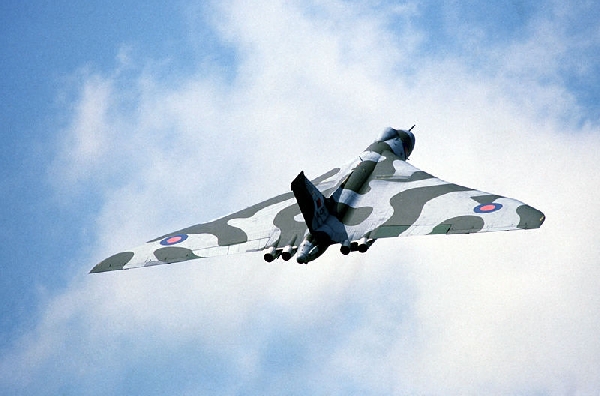 A RAF (Royal Air Force - Királyi LÉgierő) Vulcan B.2 típusú vadászbombázója