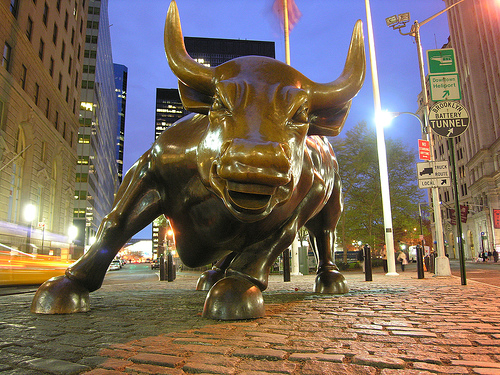 A Wall Street-i bronz bika