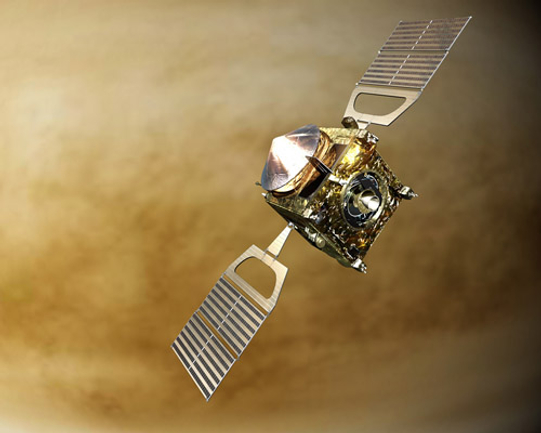 Fantáziarajz a Vénusz körül keringő Venus Expressről (forrás: ESA)