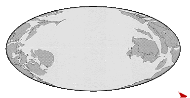 A kontinensek vándorlása az elmúlt 750 millió évben.