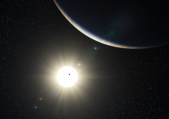 Fantáziakép a HD 10810 csillag körüli bolygórendszerről (forrás: ESO)