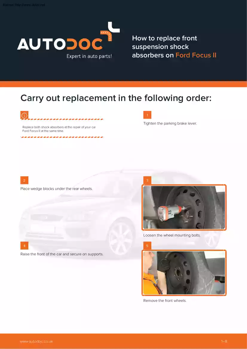 How to Replace Front Suspension Shock Absorbers on Ford Focus II