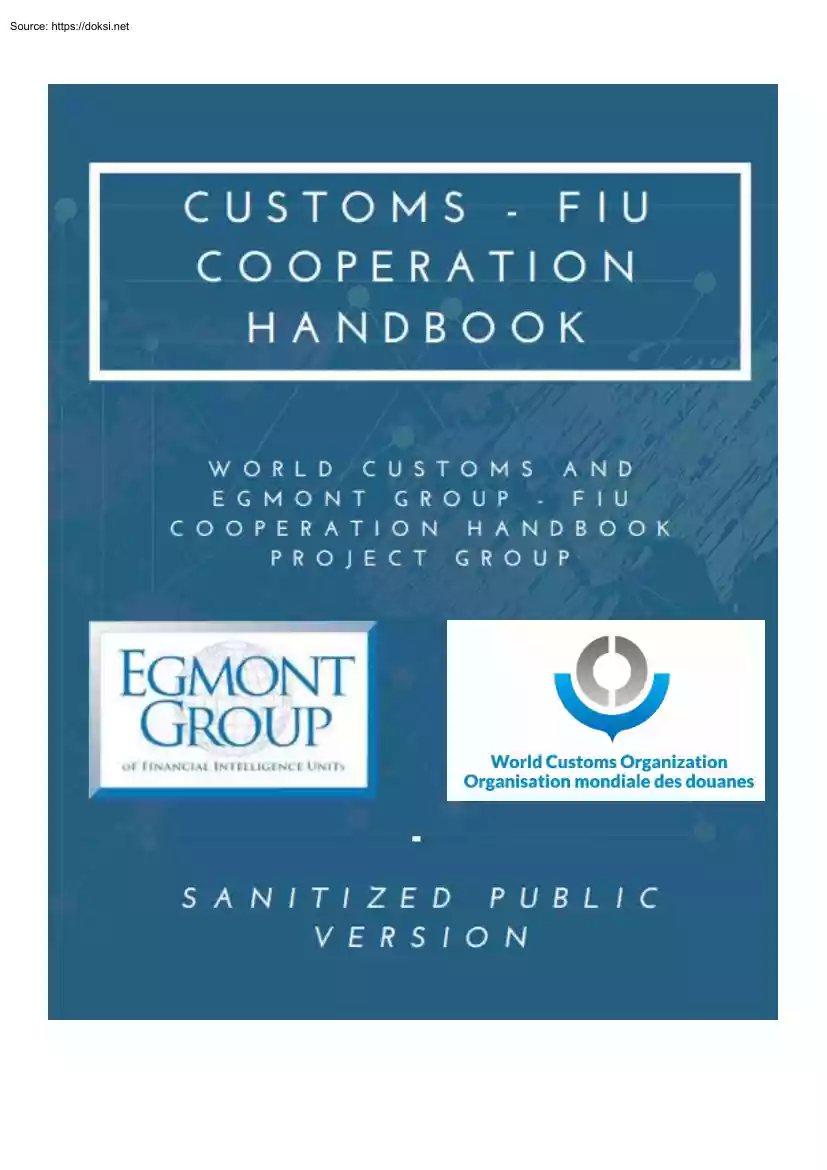 Customs - Fiu Cooperation Handbook