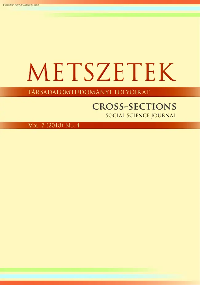 Metszetek, társadalomtudományi folyóirat, 2018, 4. szám