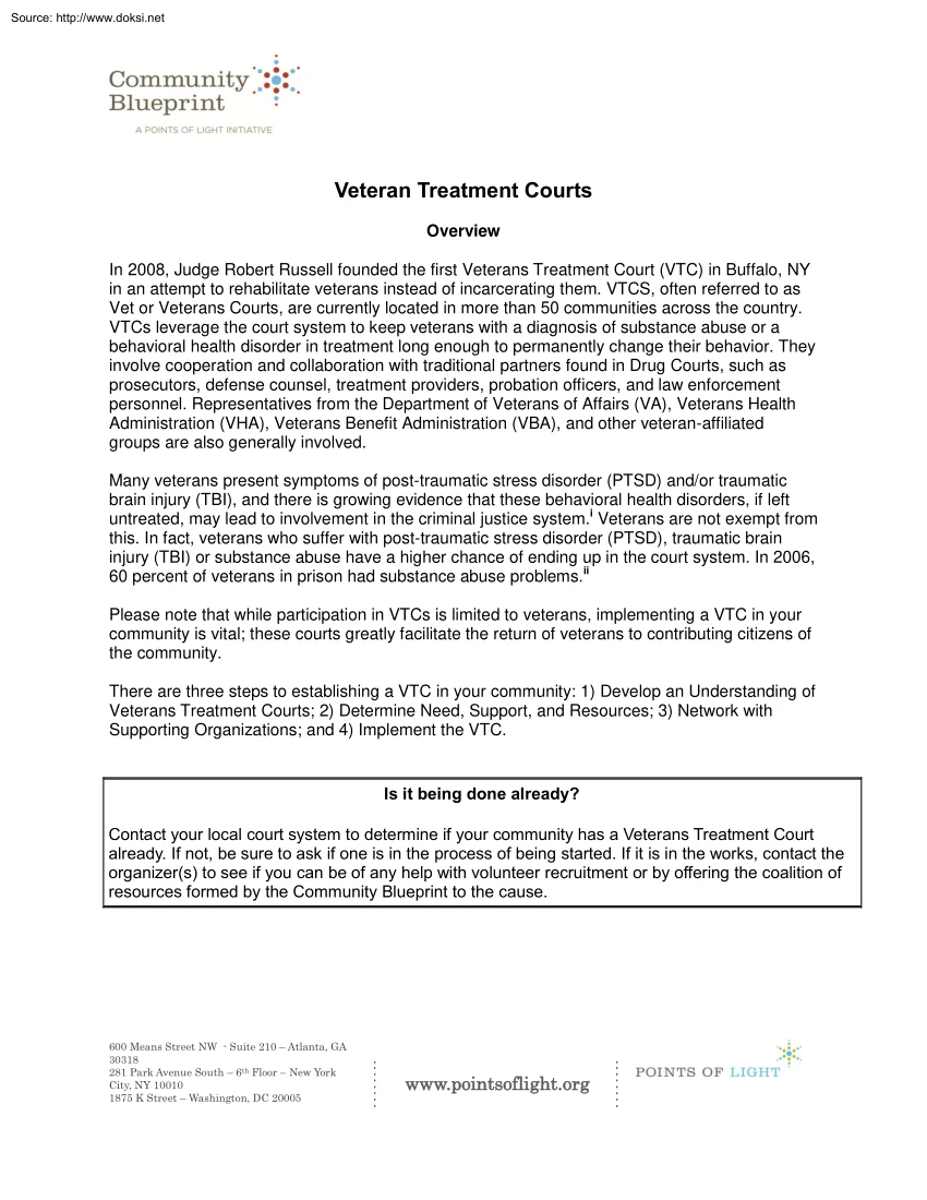 Veteran Treatment Courts