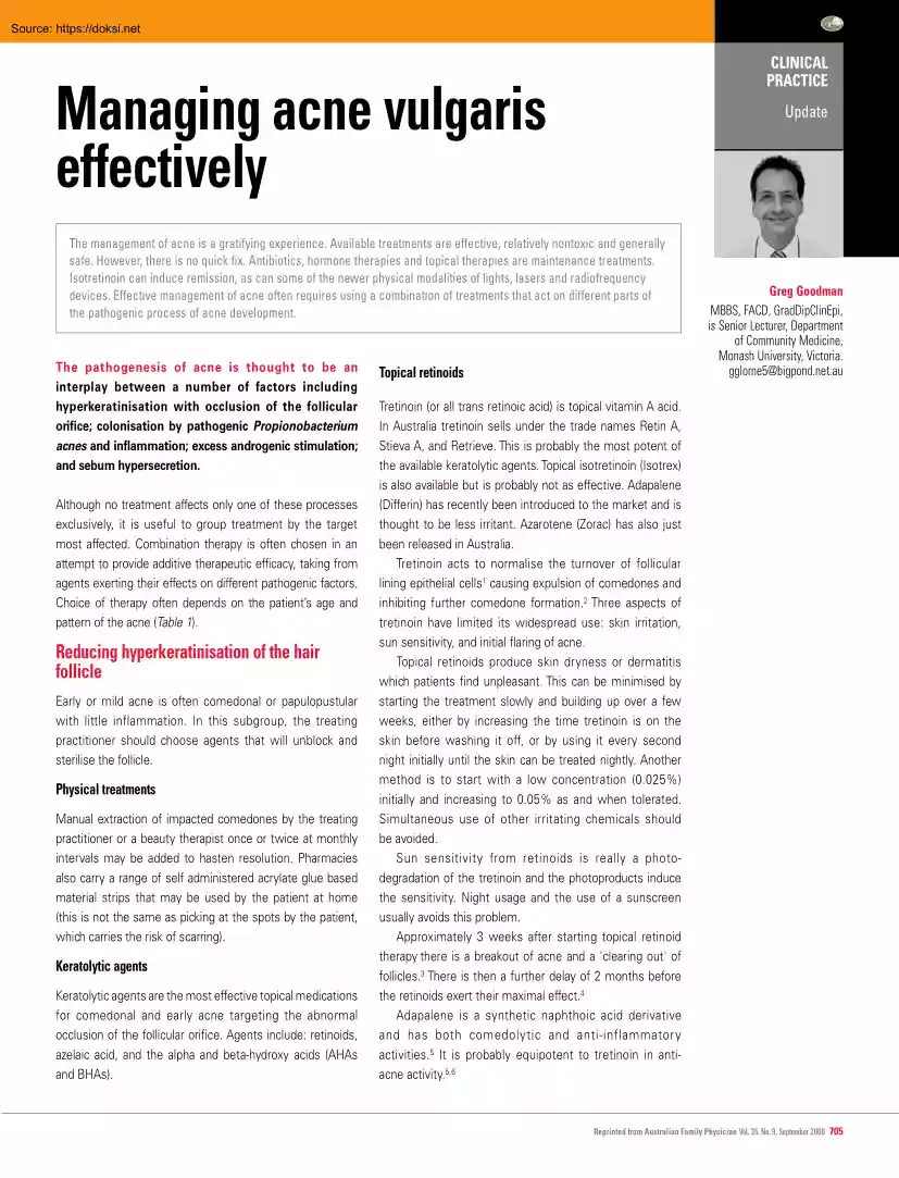 Managing Acne Vulgaris Effectively