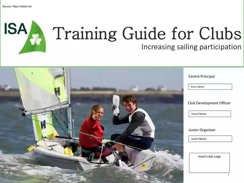 Training Guide for Clubs Increasing Sailing Participation