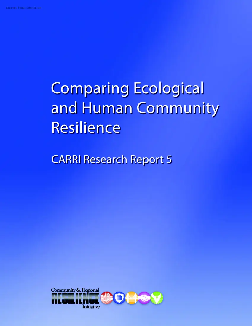 Lance Gunderson - Comparing ecological and human community resilience
