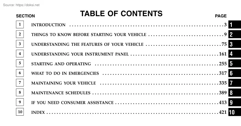 Chrysler Pacifica 2006, owners manual