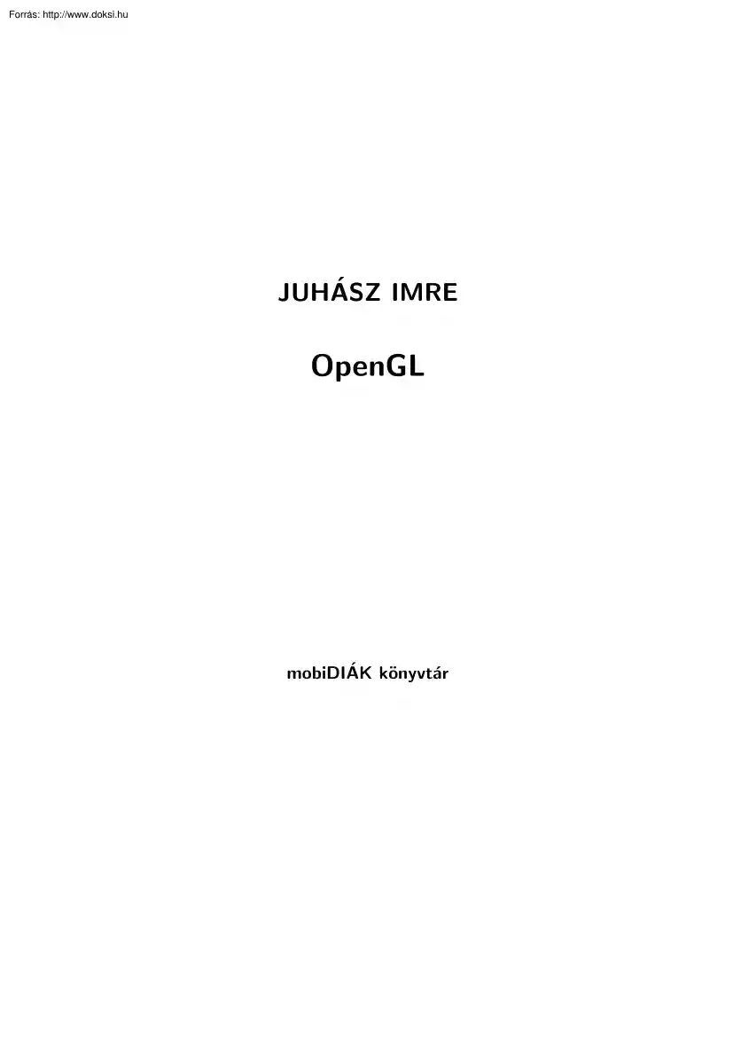 Juhász Imre - OpenGL