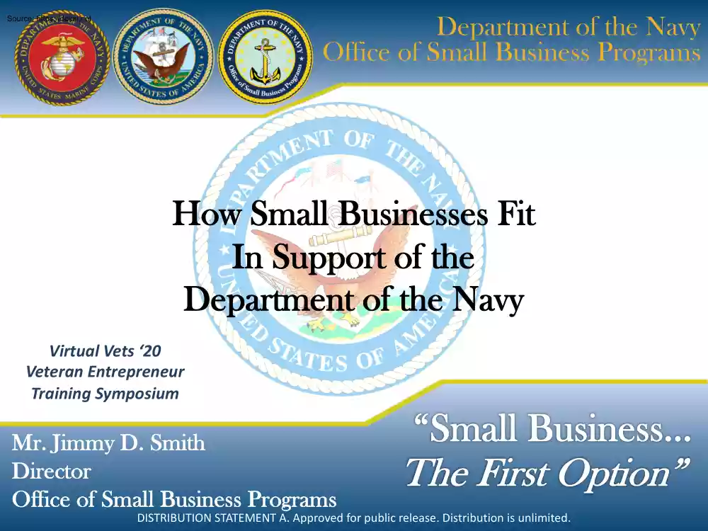 How Small Business Fit in Support of the Department of the Navy