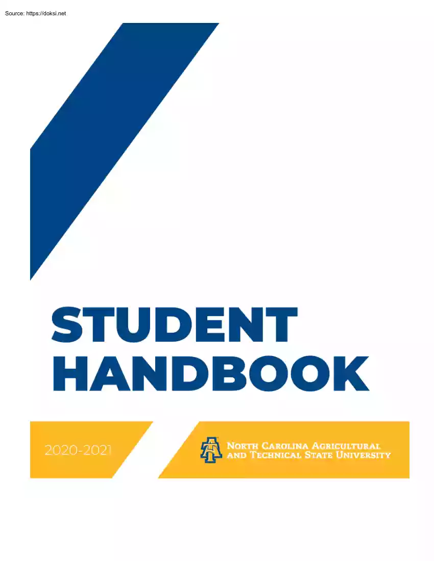North Carolina Agricultural and Technical State University, Student Handbook