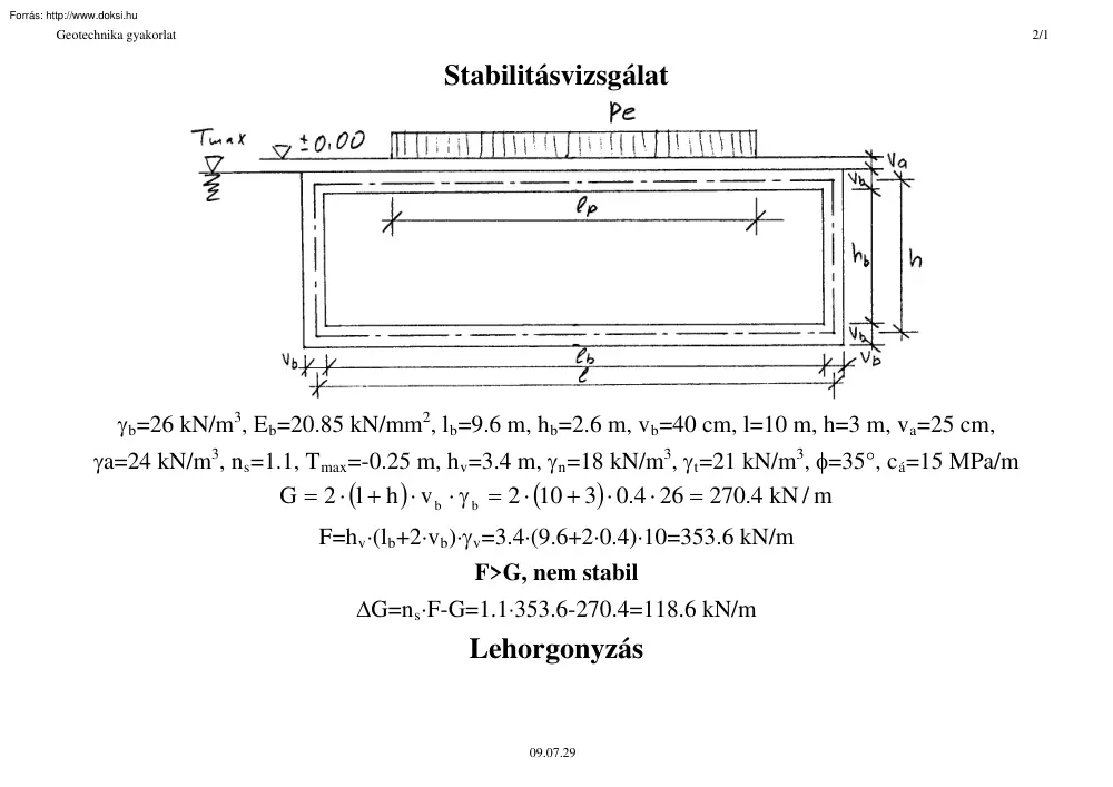 Geotechnika gyakorlat II
