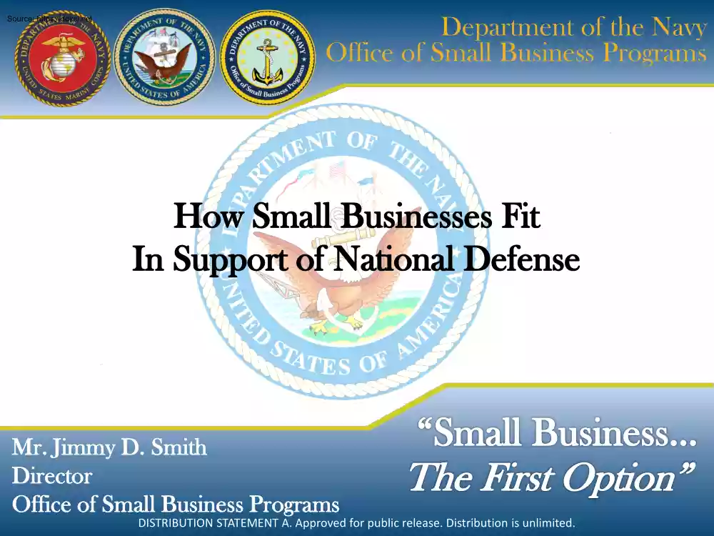 How Small Businesses Fit in Support of National Defense
