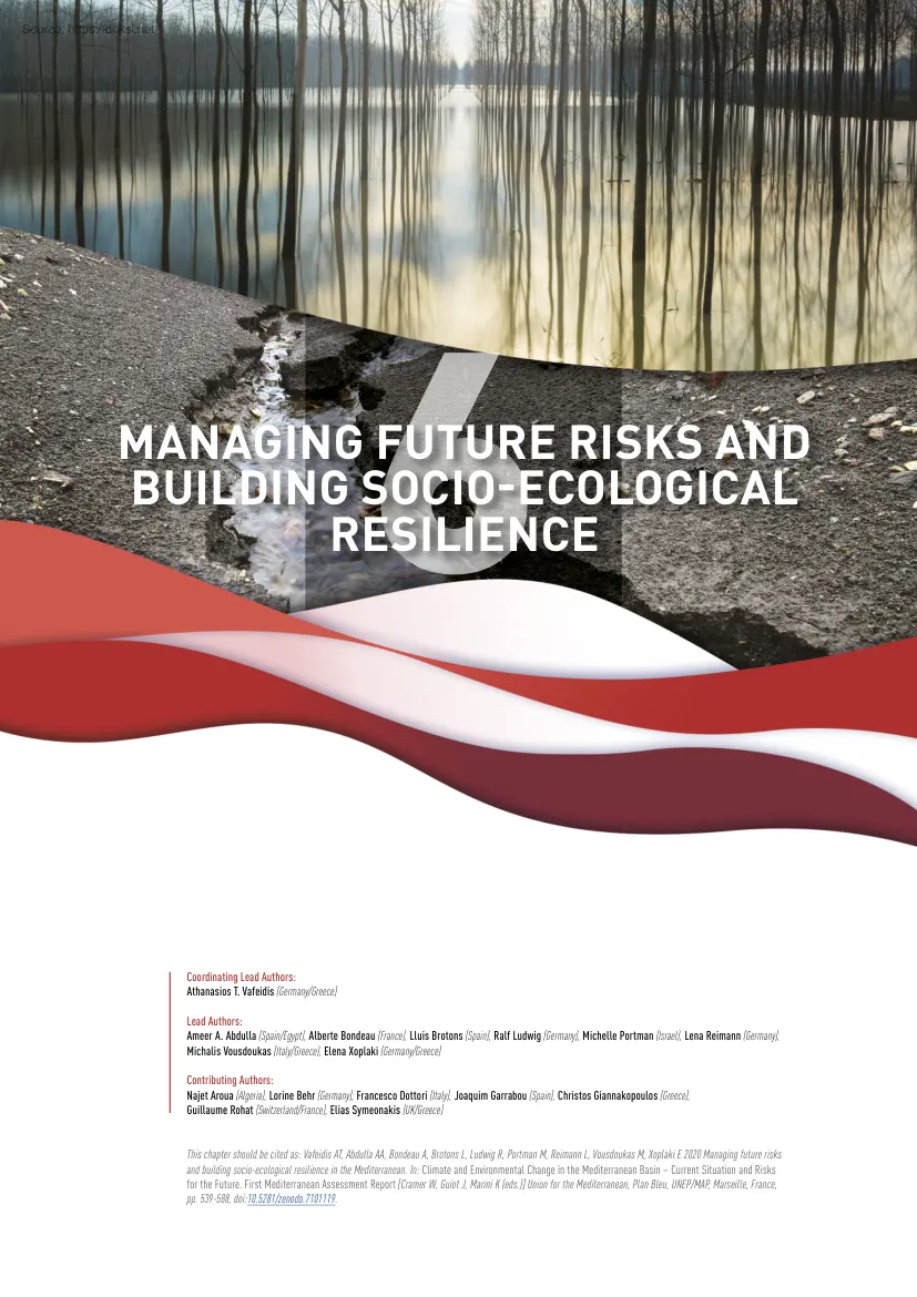 Managing future risks and building socio-ecological resilience