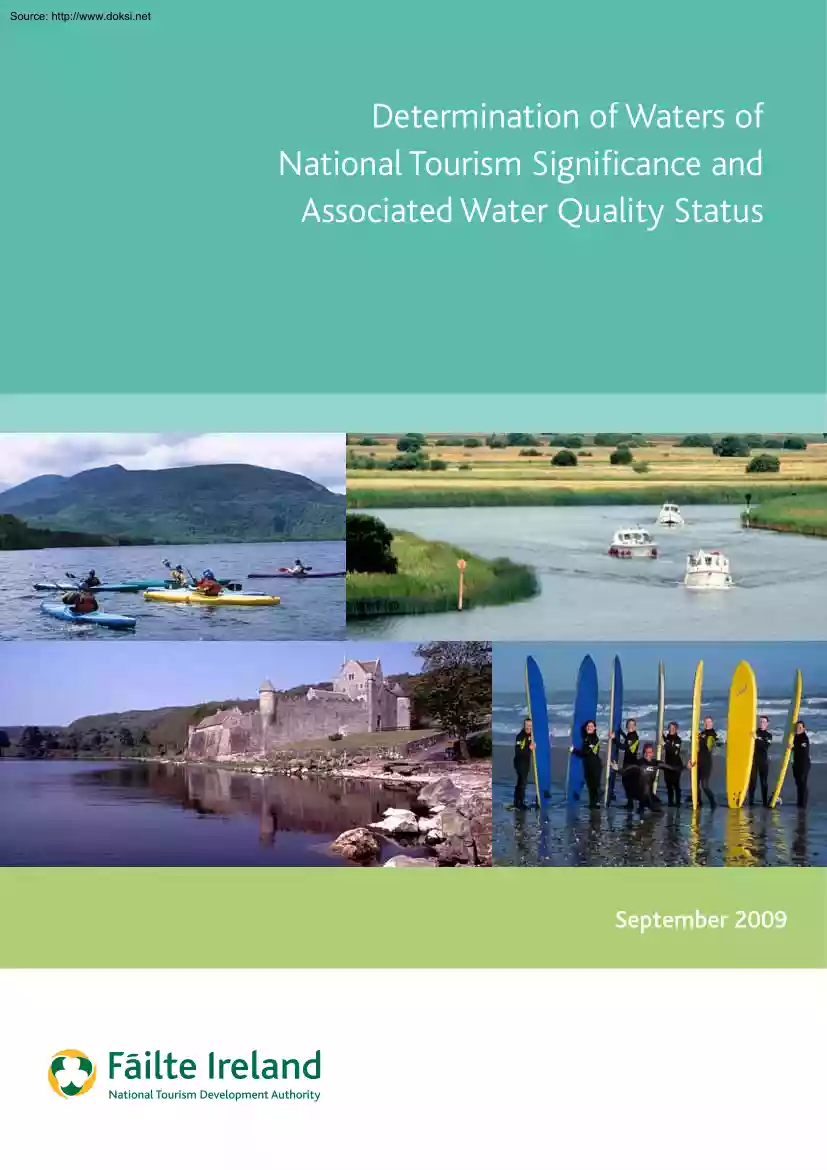 Determination of Waters of National Tourism Significance and Associated Water Quality Status