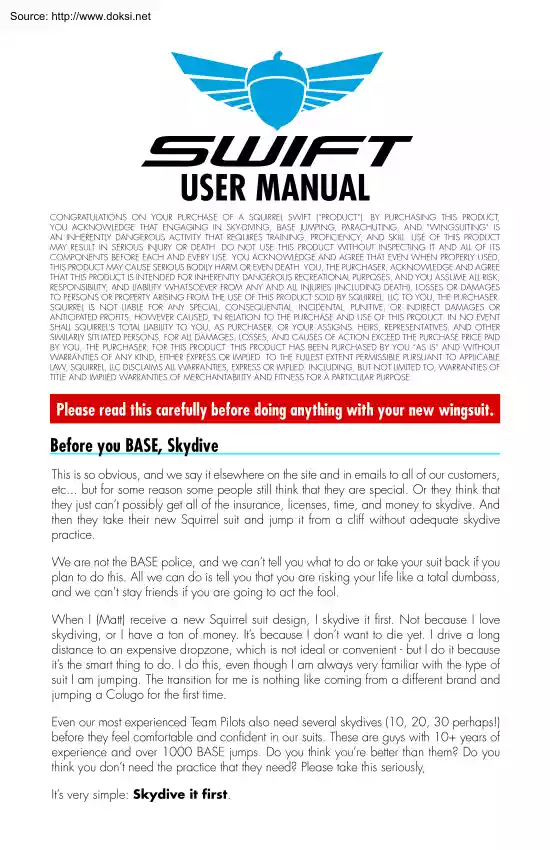 Swift, User Manual