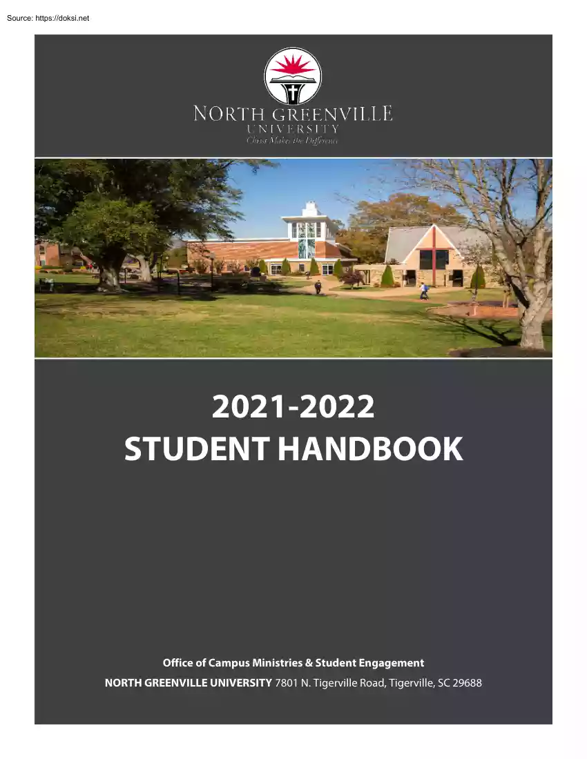North Greenville University, Student Handbook