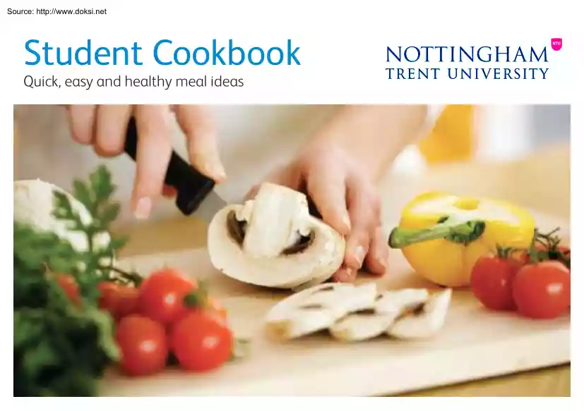 Student Cookbook, Quick, Easy and Healthy Meal Ideas