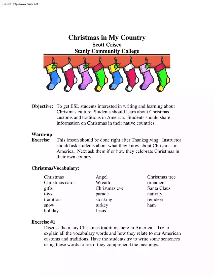 Christmas in My Country, Scott Crisco