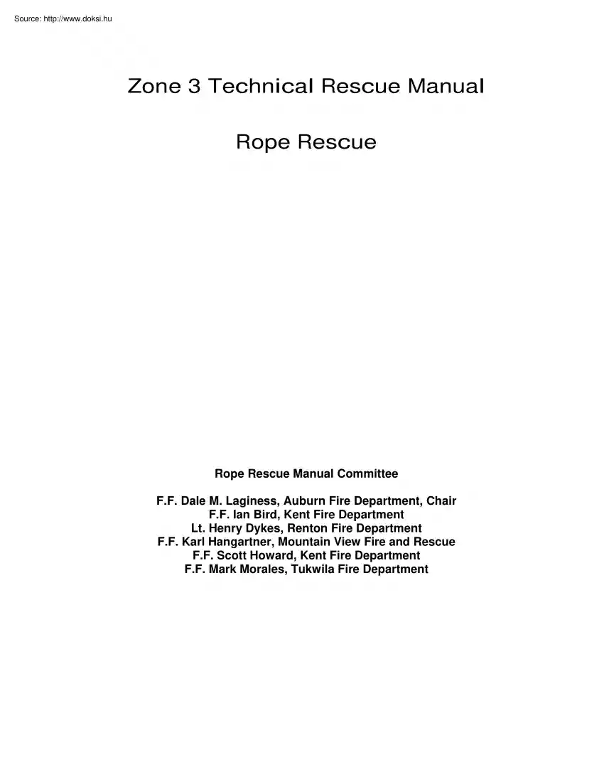Morales-Howard-Hangartner - Technical rescue manual, rope rescue