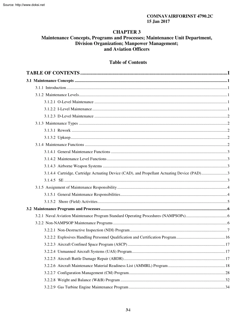 COMNAVAIRFORINST 4790.2C Chapter 03, Maintenance Concepts, Programs and Processes, Maintenance Unit Department