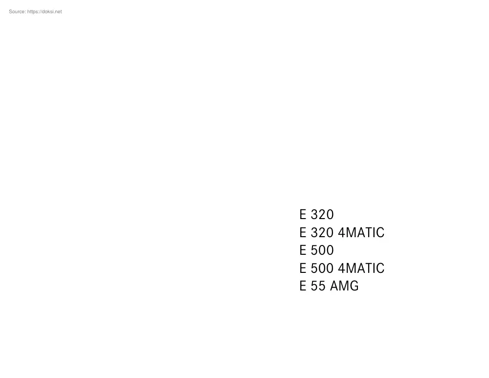 Mercedes-Benz, E-class 2004 owners manual