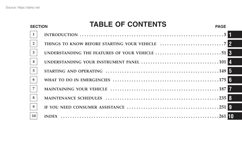 Chrysler Concorde 2004, owners manual