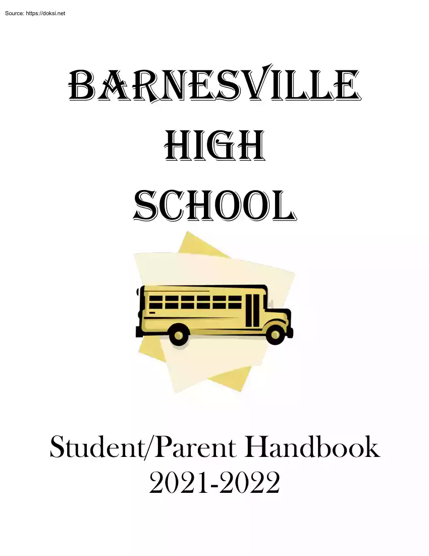 Barnesville High School, Student Parent Handbook