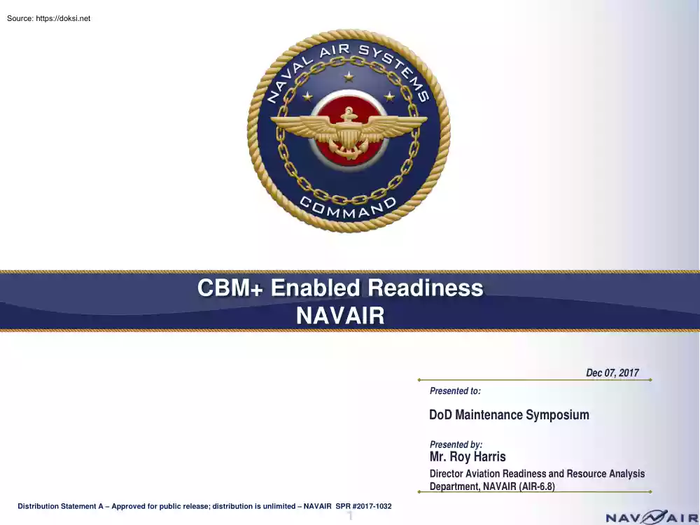 CBM+ Enabled Readiness NAVAIR