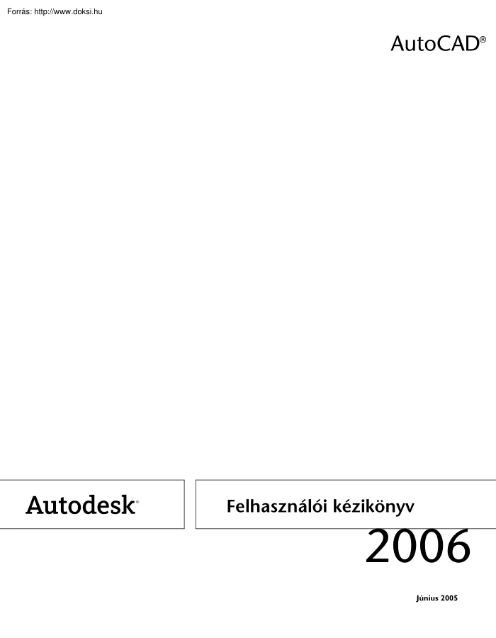 AutoCAD 2006 felhasználói kézikönyv