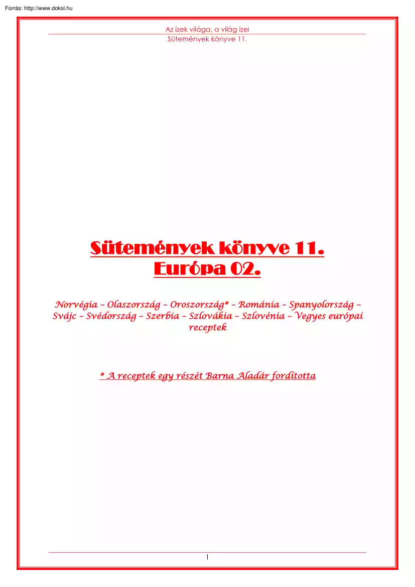 Klement András - Sütemények könyve 11.