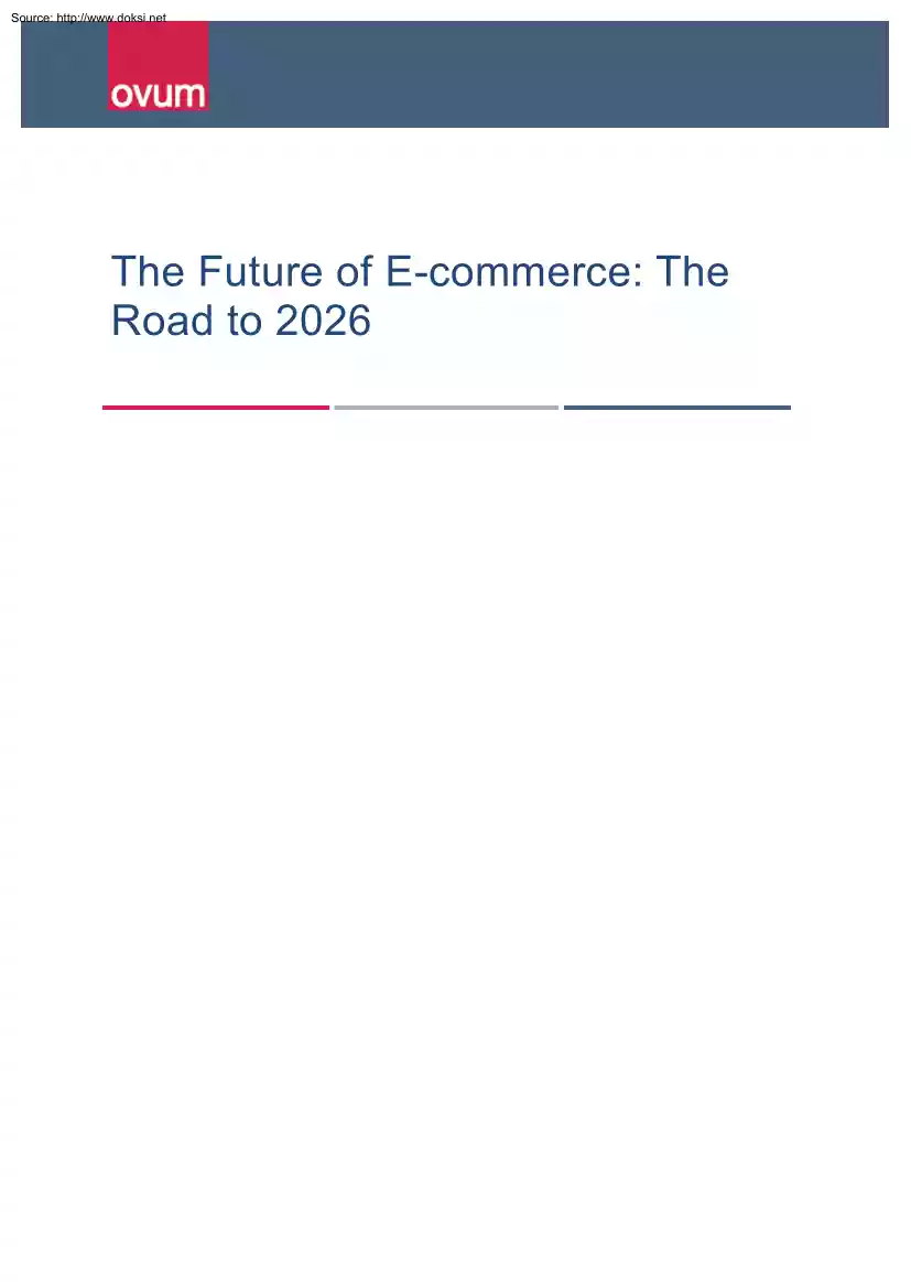 The Future of E-commerce, The Road to 2026