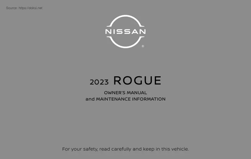 Nissan Rogue, 2023 owners manual
