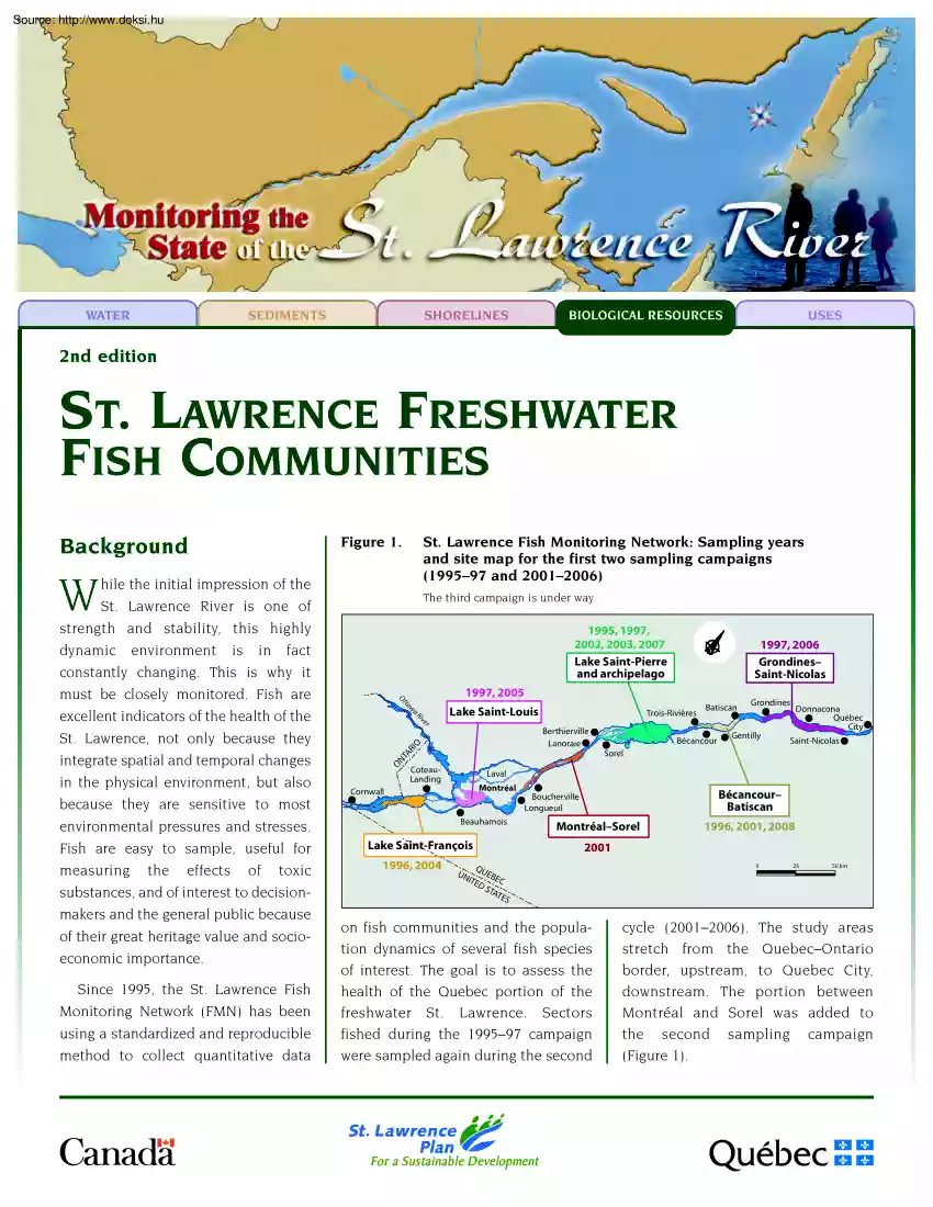 Monitoring the State of the St. Lawrence River