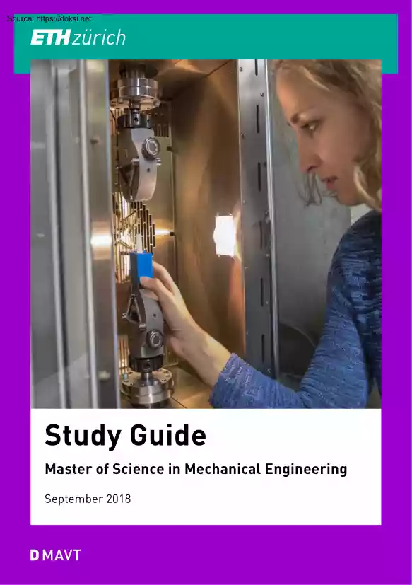 Study Guide, Master of Science in Mechanical Engineering