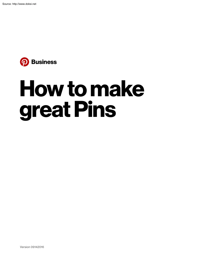 How to Make Great Pins Guide